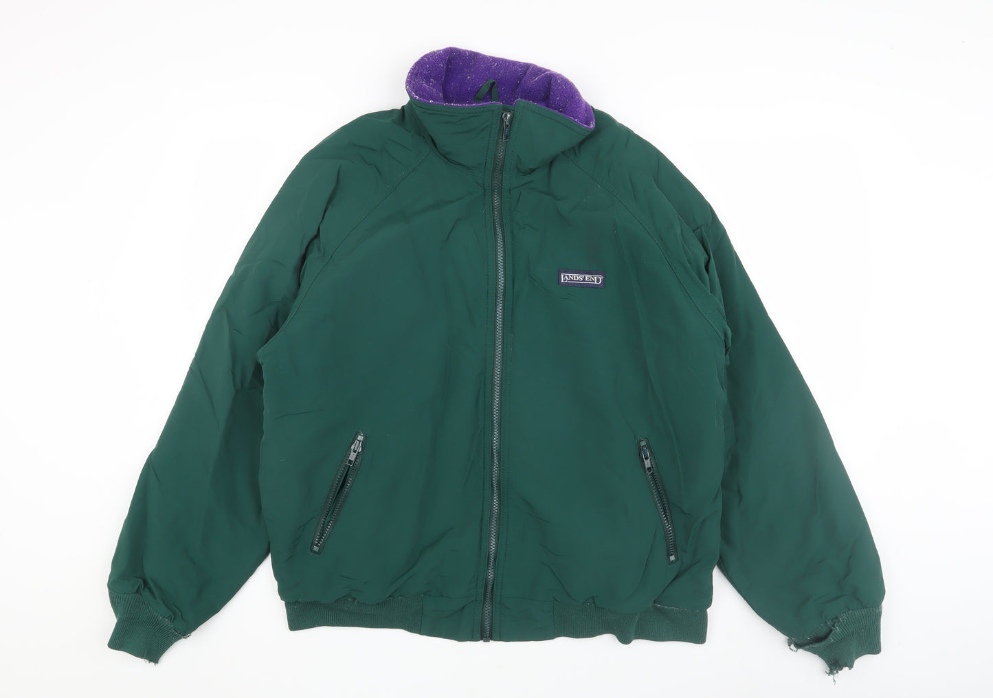 Lands' End Women's Green Jacket M Casual Winter