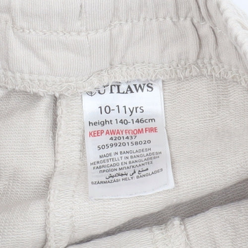 Outlaws Boys Beige Utility Shorts, Size 10-11 Years