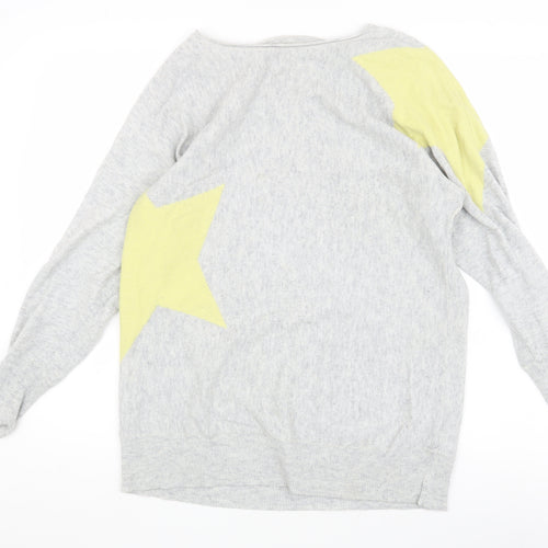 Monsoon Women's Grey Pullover Jumper M with Star Design