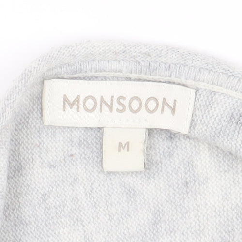 Monsoon Women's Grey Pullover Jumper M with Star Design