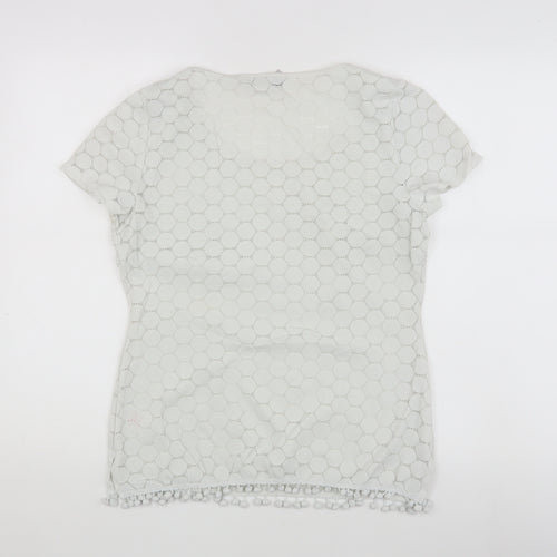 Bravissimo Women's White Lace T-Shirt Size 12