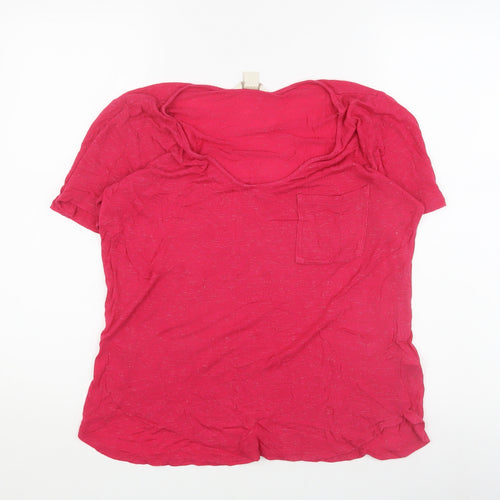 Monsoon Women's Red T-Shirt Size 12 - Casual Short Sleeve