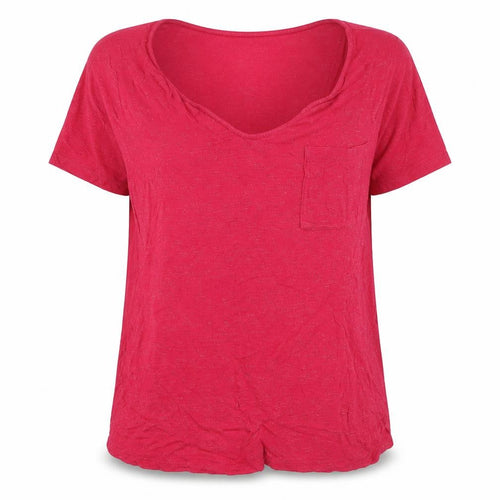 Monsoon Women's Red T-Shirt Size 12 - Casual Short Sleeve