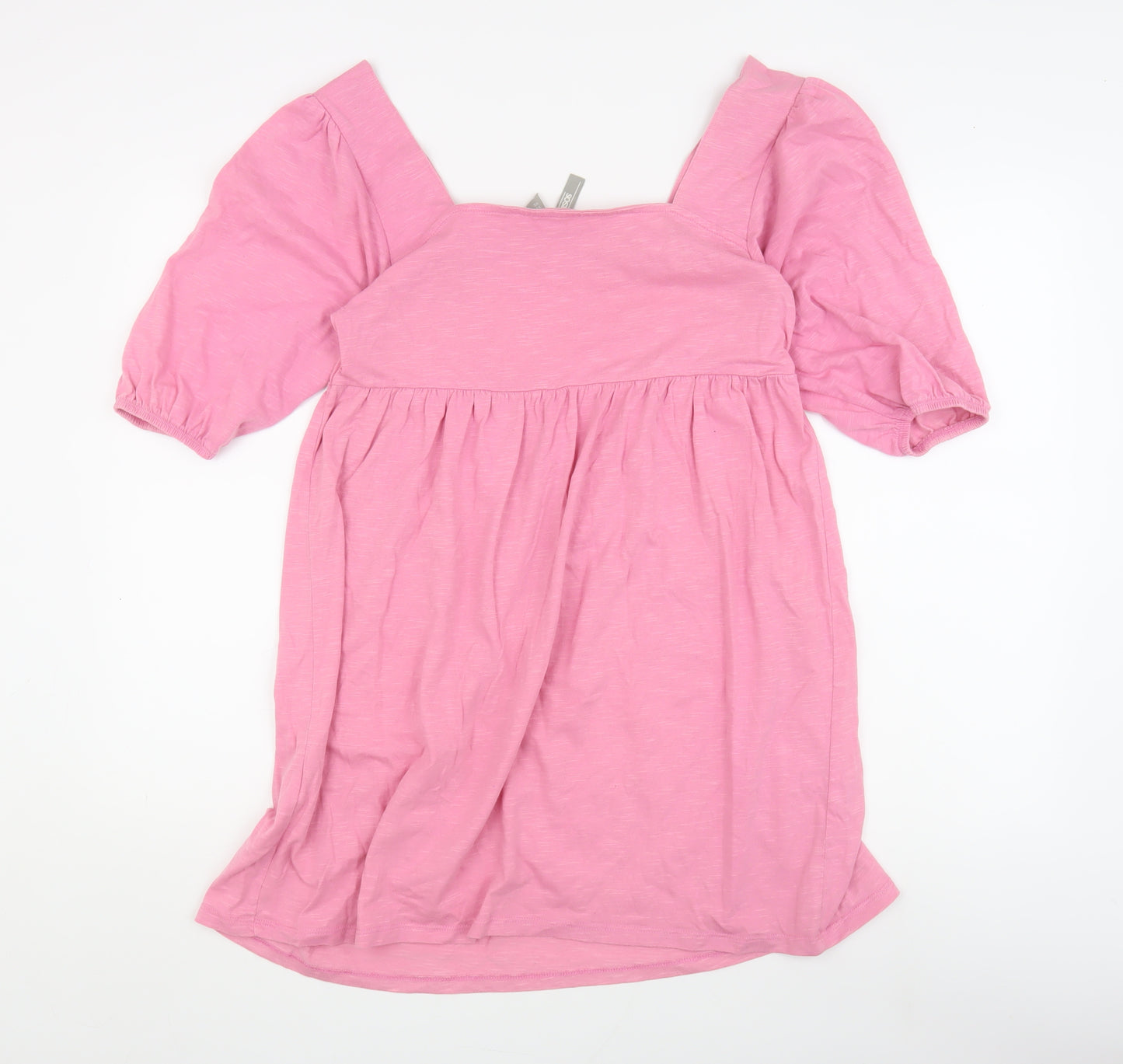 ASOS Women's Pink Babydoll Dress Size 12 Square Neck