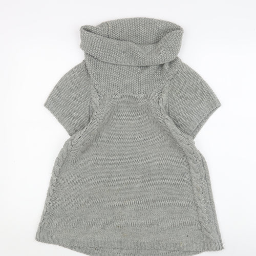 Oasis Women's Grey Cowl Neck Tunic Jumper in Medium