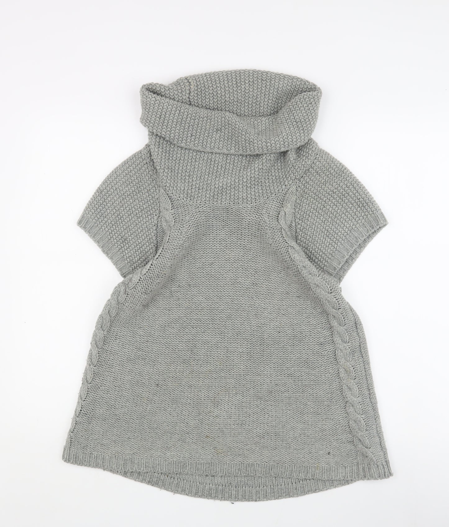 Oasis Women's Grey Cowl Neck Tunic Jumper in Medium