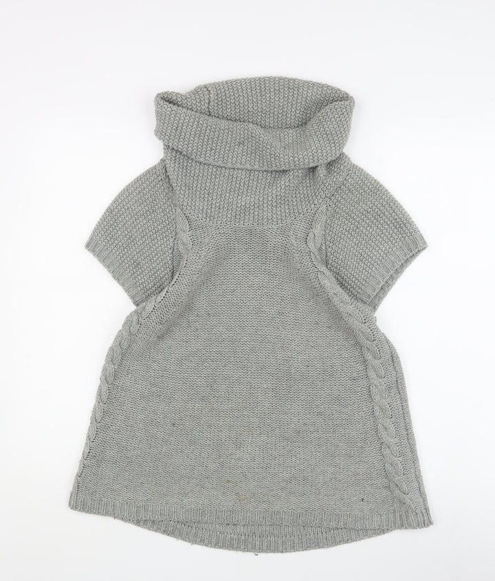 Oasis Women's Grey Cowl Neck Tunic Jumper in Medium