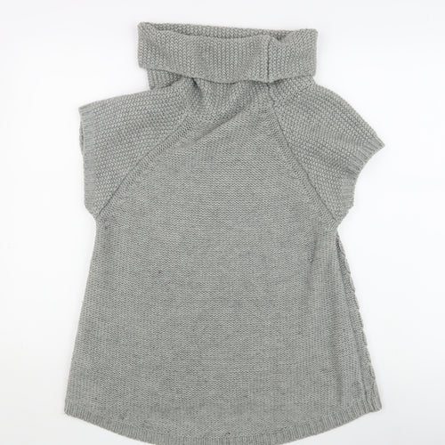 Oasis Women's Grey Cowl Neck Tunic Jumper in Medium