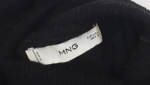 MNG Women's Black Roll Neck Pullover Jumper - Size M