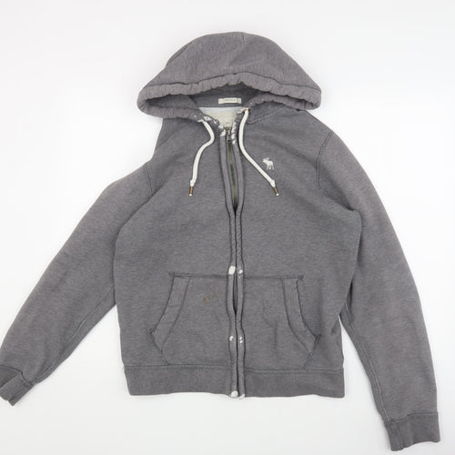 Abercrombie & Fitch Men's Grey Full Zip Hoodie M