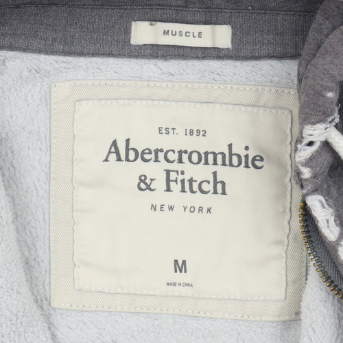 Abercrombie & Fitch Men's Grey Full Zip Hoodie M