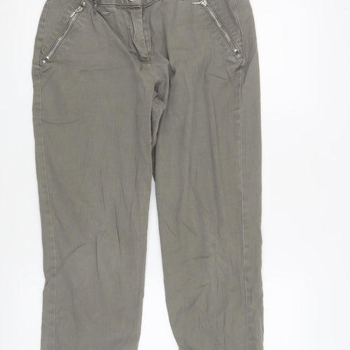 Wallis Women's Grey Cropped Trousers in Size 12