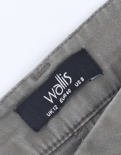 Wallis Women's Grey Cropped Trousers in Size 12