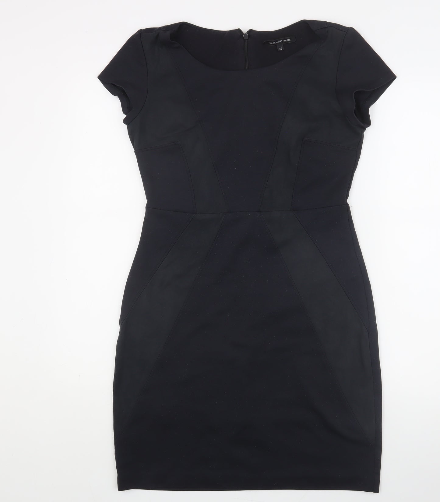 Basement Basic Women Black Size 12 Sheath Dress
