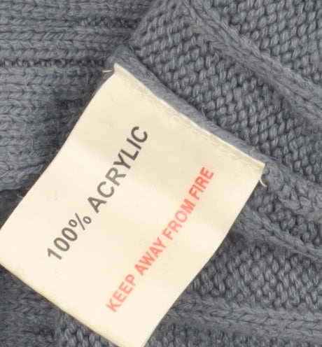 EWM Men's Blue Cable-Knit Pullover Jumper, Size M