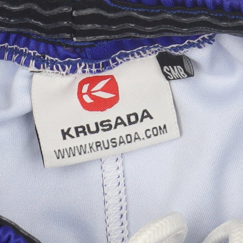 Krusada Boys Blue Athletic Shorts Size S for Gym & Training