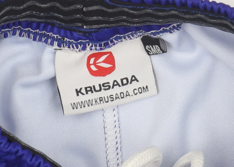 Krusada Boys Blue Athletic Shorts Size S for Gym & Training