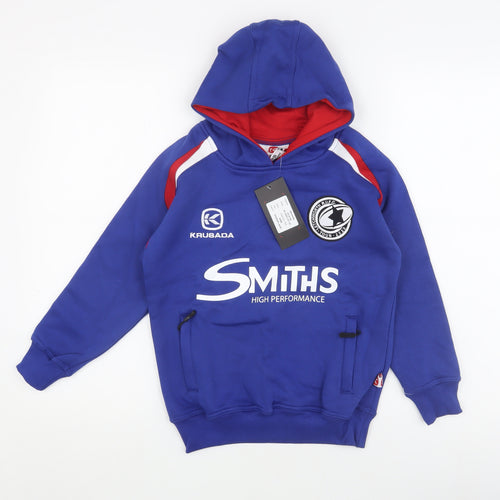 Krusada Boys Blue Hoodie, Size S, Sports Style