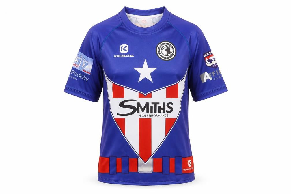 Krusada Boys Blue Rugby Jersey S - Quick Dry Sportswear