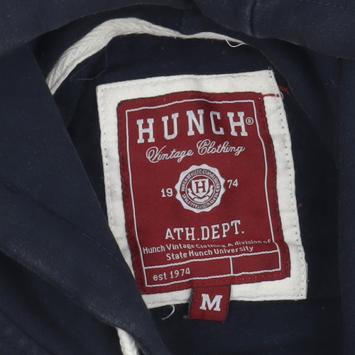 Hunch Men's Blue Pullover Hoodie - Medium, Sports Logo