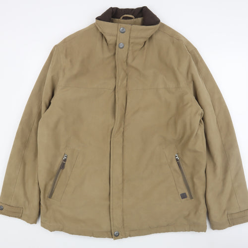 Frank Eden Men's Brown Bomber Jacket, Size 42