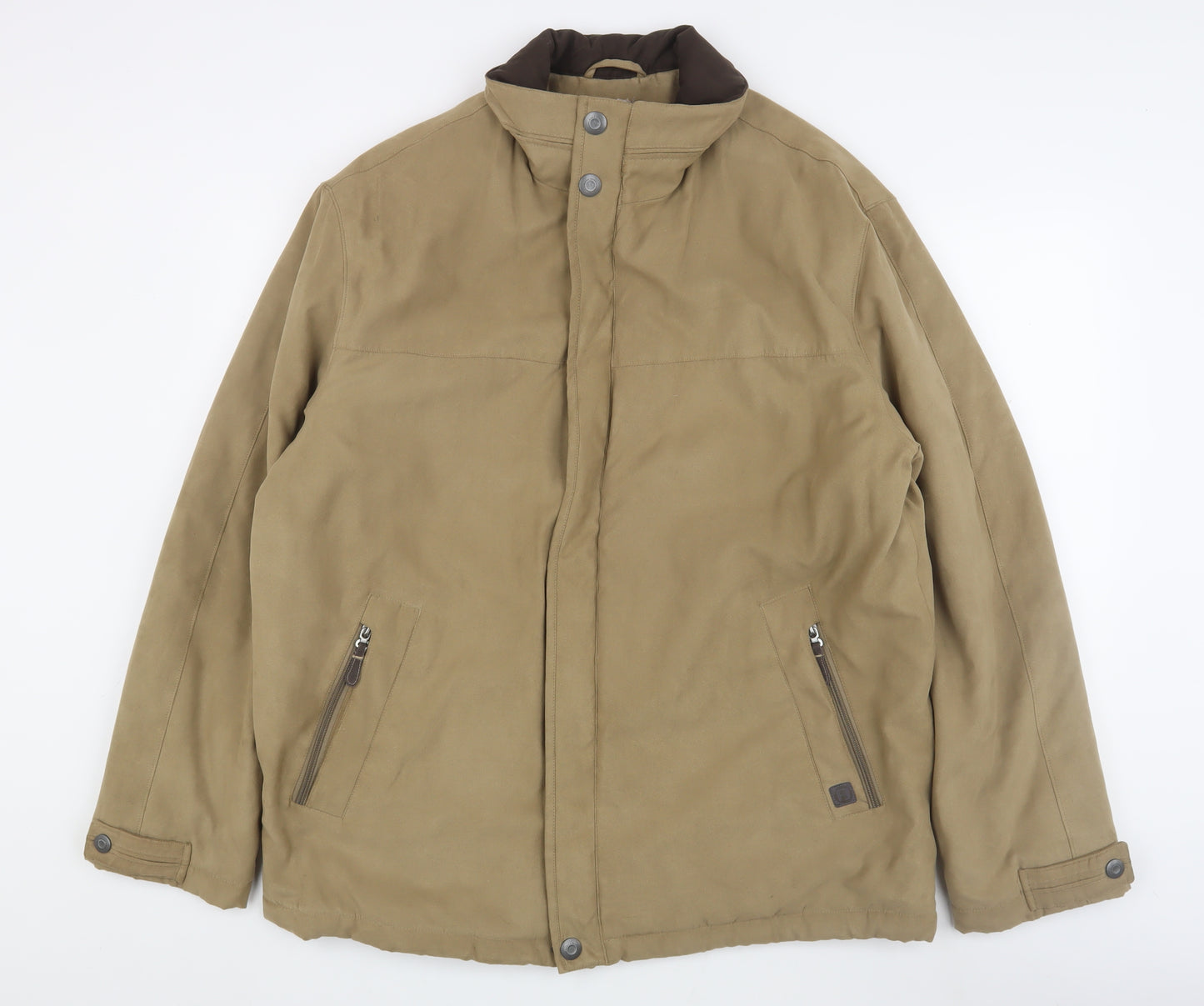 Frank Eden Men's Brown Bomber Jacket, Size 42
