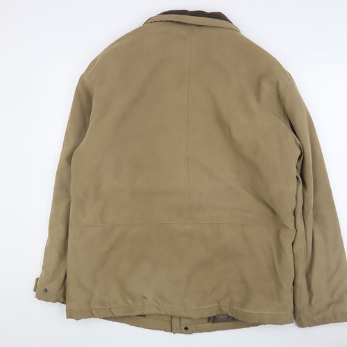 Frank Eden Men's Brown Bomber Jacket, Size 42