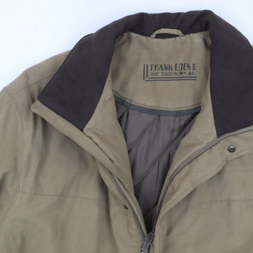 Frank Eden Men's Brown Bomber Jacket, Size 42