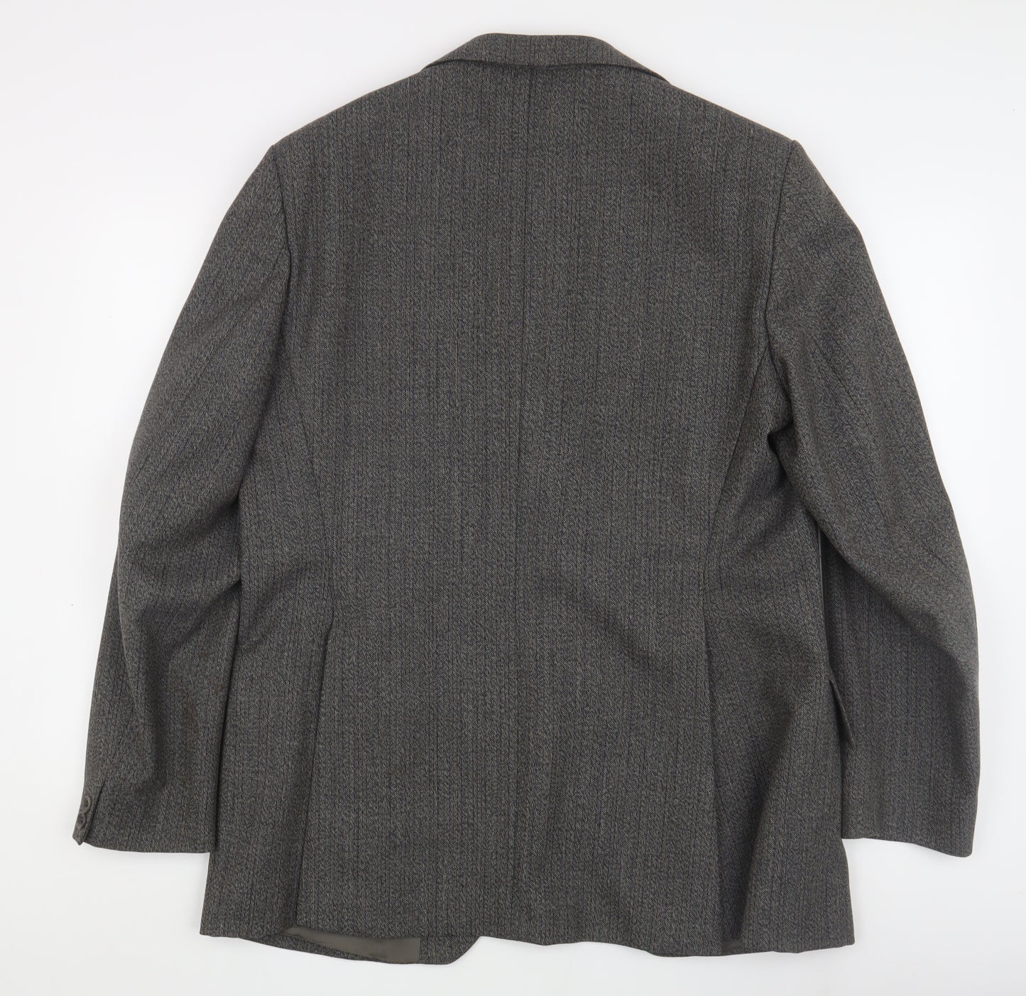 Dunn & Co Men's Grey Tweed Blazer, Size 43R, Herringbone