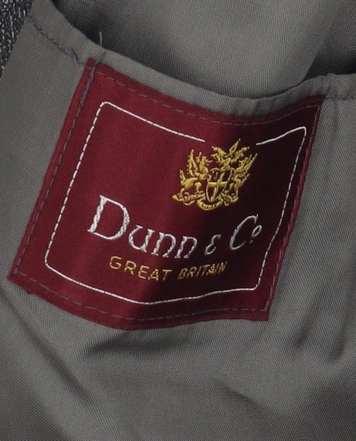 Dunn & Co Men's Grey Tweed Blazer, Size 43R, Herringbone