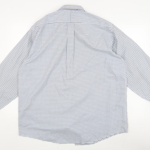 L.L. Bean Men's Blue Check Long Sleeve Shirt