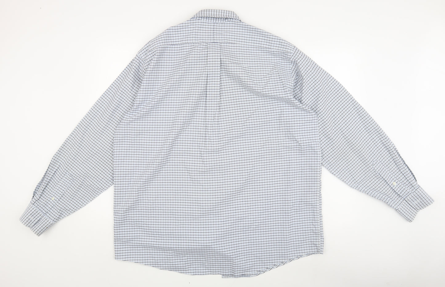 L.L. Bean Men's Blue Check Long Sleeve Shirt