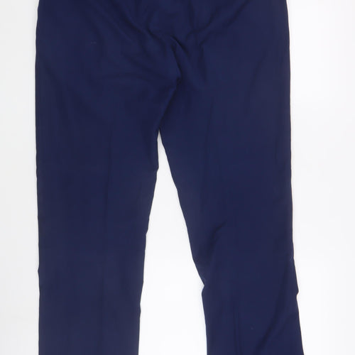 Dobell Men's Blue Slim Fit Trousers Size 36