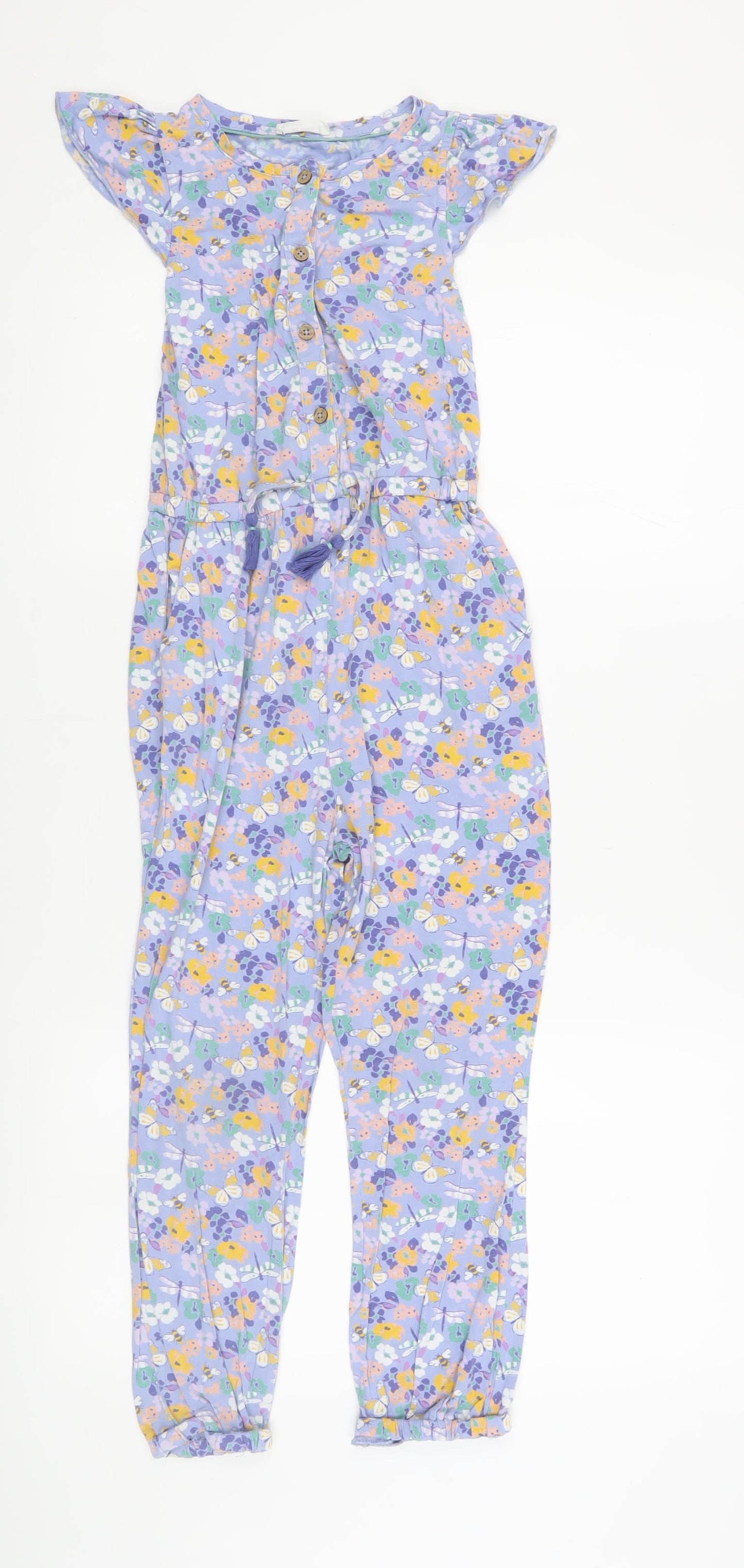 Fatface Girls Multicoloured Jumpsuit 7-8 Years - Floral Pattern