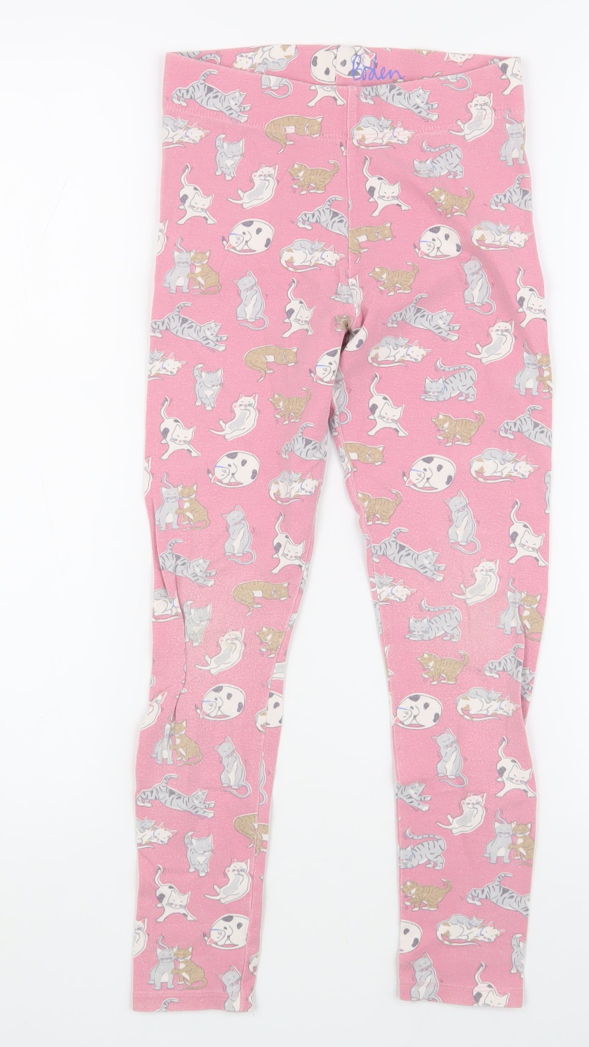 Boden Girls Pink Animal Print Leggings 8-9 Years
