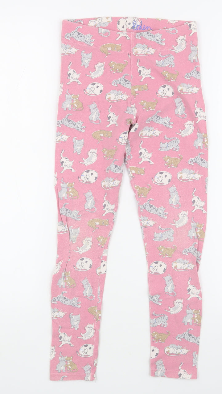 Boden Girls Pink Animal Print Leggings 8-9 Years