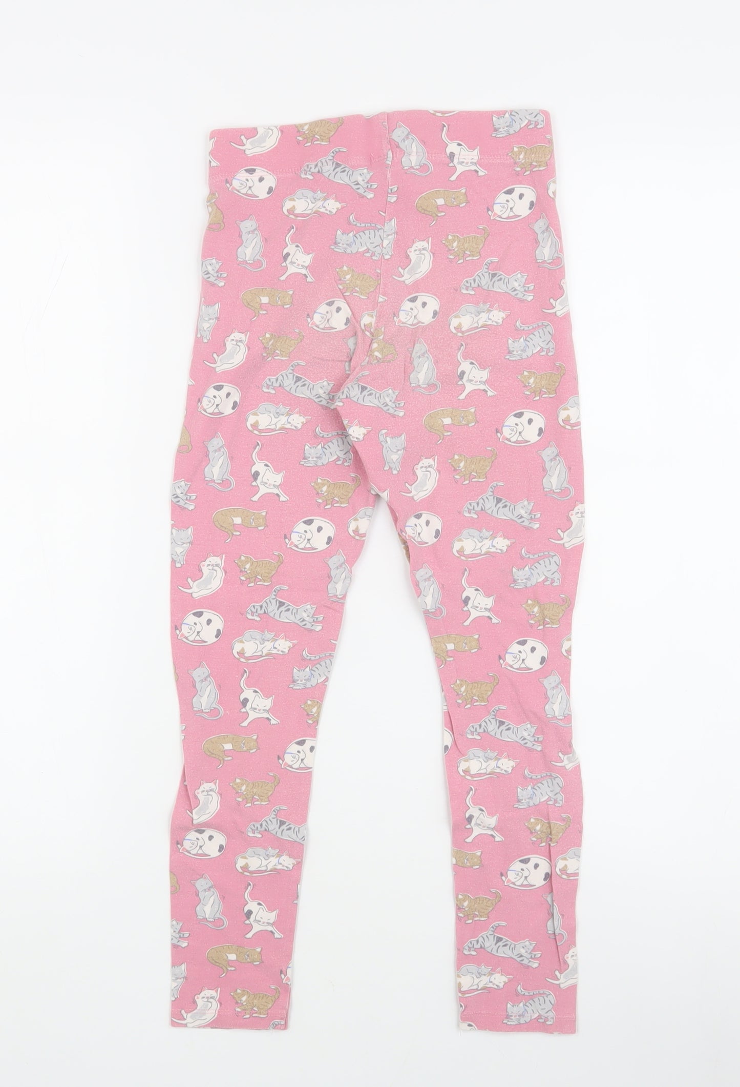 Boden Girls Pink Animal Print Leggings 8-9 Years