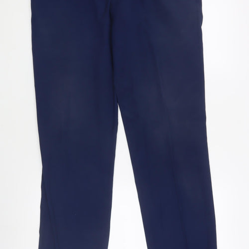 dobell Men's Blue Slim Fit Dress Pants 36L