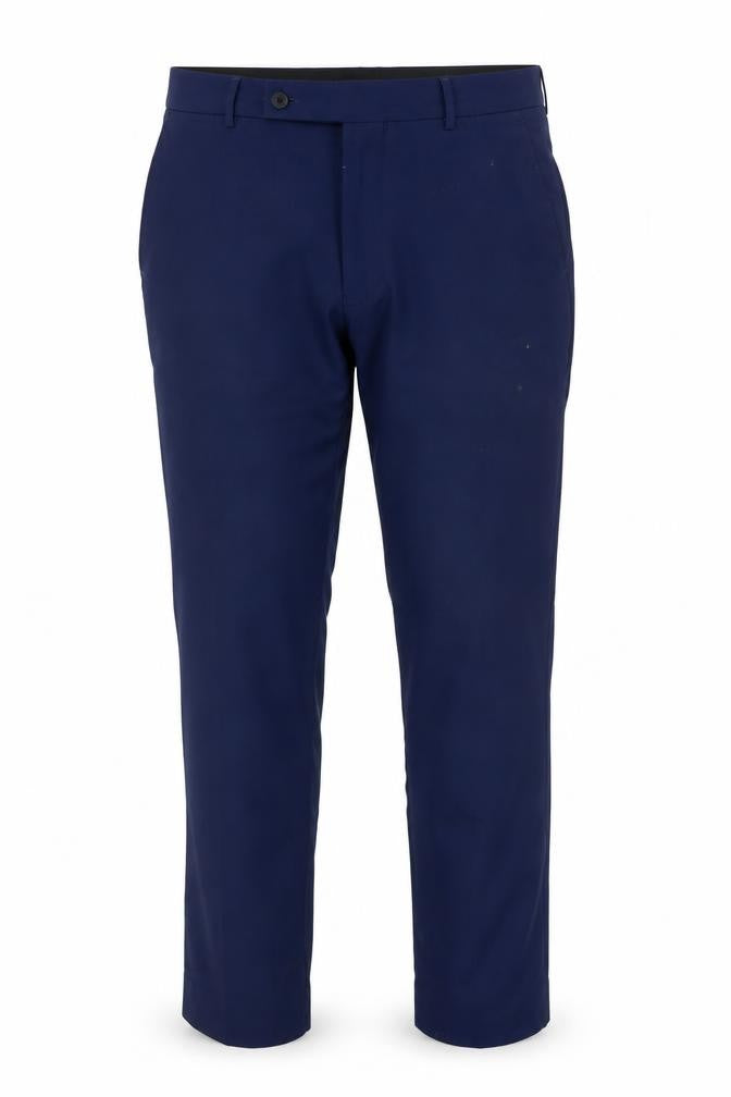 Dobell Men's Blue Slim Fit Dress Pants 36L