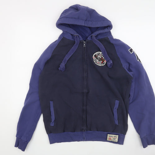 Brave Soul Men's Blue Full Zip Hoodie M