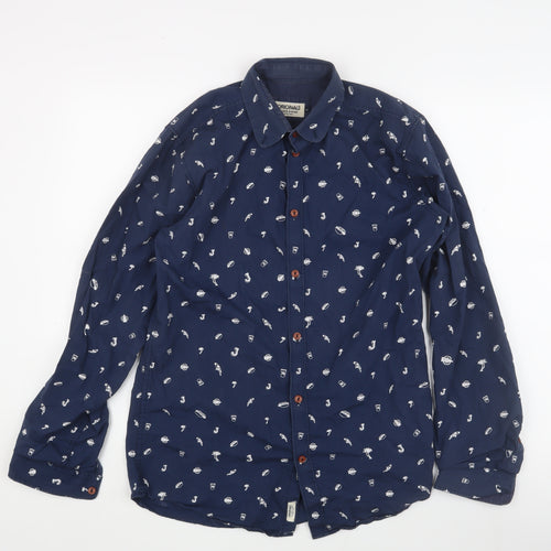 Jack & Jones Men's Blue Graphic Print Shirt S