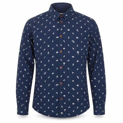 Jack & Jones Men's Blue Graphic Print Shirt S