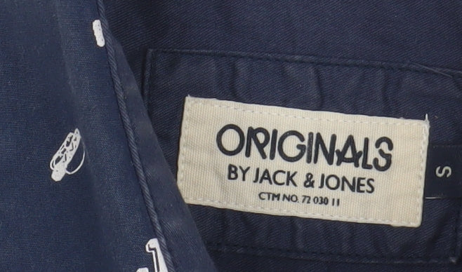 Jack & Jones Men's Blue Graphic Print Shirt S