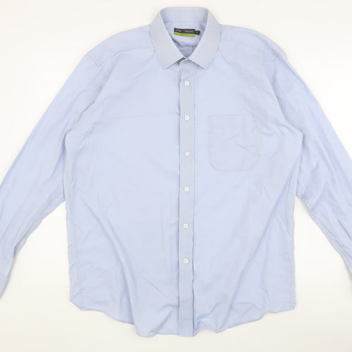 Marks and Spencer Men's Blue Classic Fit Shirt 17/43