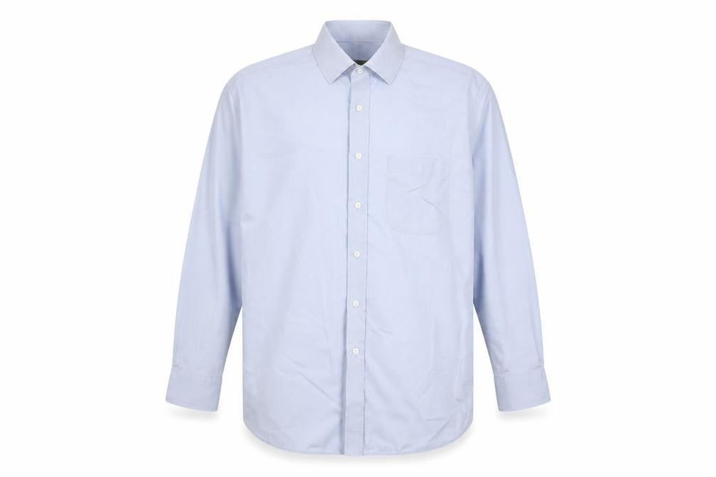 Front view of Marks & Spencer Men's Blue Classic Fit Shirt 17/43