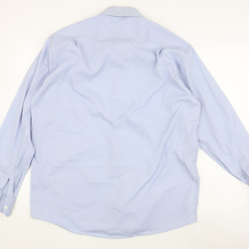 Marks and Spencer Men's Blue Classic Fit Shirt 17/43