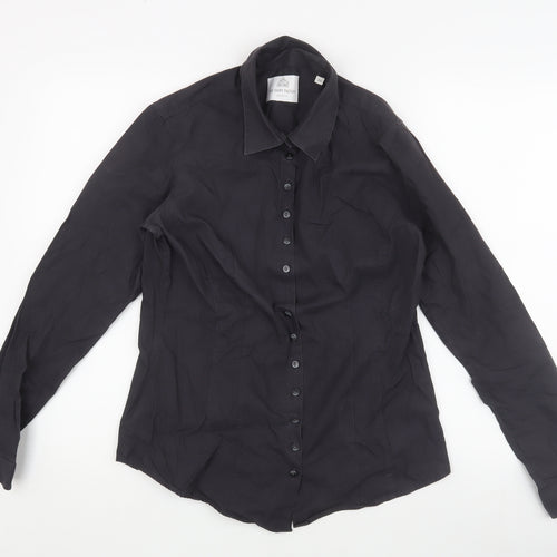 The Shirt Factory Women's Black Button-Up Shirt Size 10