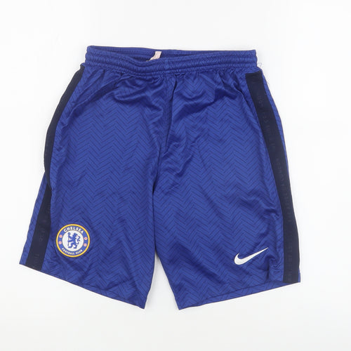Nike Boys Blue Athletic Football Shorts, Size L