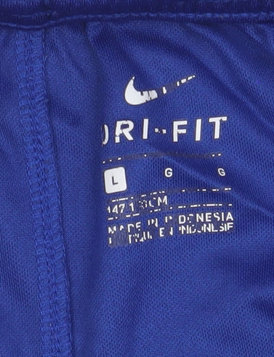 Nike Boys Blue Athletic Football Shorts, Size L