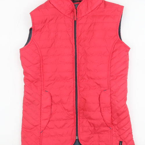 Decathlon Teen Red Quilted Waistcoat, Size 12, Full Zip